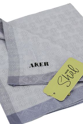 روسری طوسی پنبه پلی استر Aker - کد 878995712