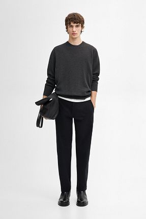 پلیور طوسی مردانه ساده Massimo Dutti - کد 878984142