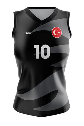 لباس فرم ورزشی طوسی زنانه Voleybol ACR Giyim Tekstil Forma Baskı - کد 743734648