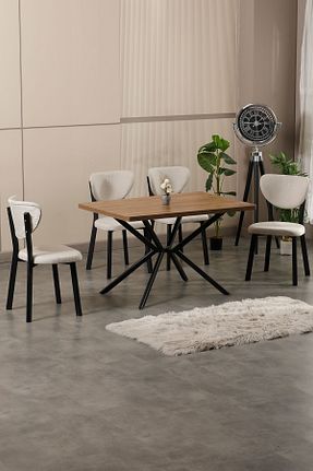 ست میز آشپزخانه بژ فلزی VIANEM - کد 879007208