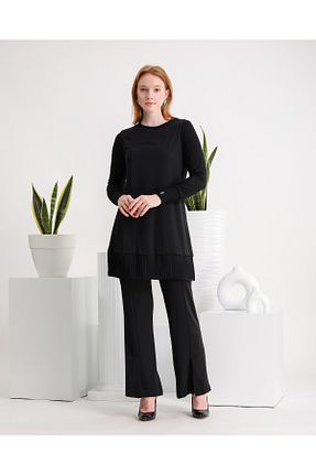 پوشاک گرمکن و زیر مشکی زنانه پنبه ای Melisa Boutique By Selma Özkan - کد 879006076