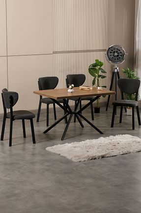 ست میز آشپزخانه طوسی فلزی VIANEM - کد 879007301