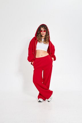 ست گرمکن قرمز زنانه %100 پنبه The Champ Clothing - کد 879010316