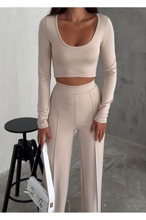 ست بالاتنه و پائین تنه بژ زنانه اسلیم Chiklet - کد 879018410