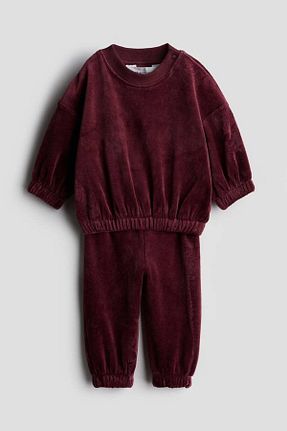 ست بالاتنه و پائین تنه قرمز بچه گانه رگولار H&M - کد 879011755