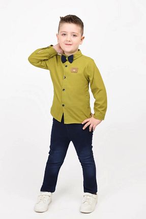 ست بالاتنه و پائین تنه سبز بچه گانه بافتنی Hafez Kids - کد 879010281