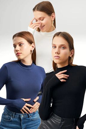 بلوز رنگی زنانه ساده Bipantolon - کد 879018629