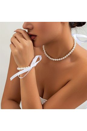 گردنبند مروارید متالیک s&s selenda collection - کد 879038736