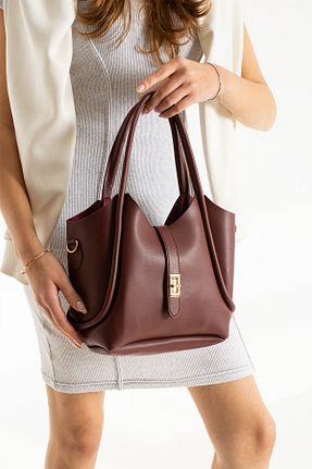 کیف دوشی زرشکی زنانه چرم مصنوعی Kaya Bag - کد 879045145