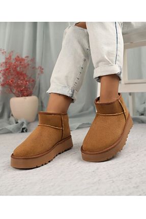 بوت / نیم بوت قهوه ای زنانه جیر eymen pabuc - کد 879060430