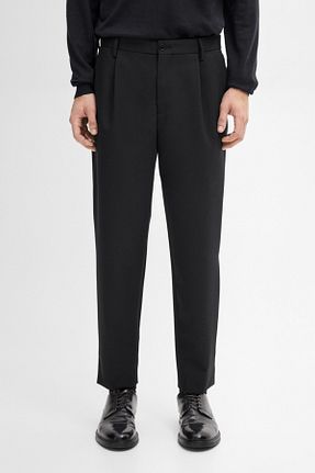 شلوار مشکی مردانه پشمی Massimo Dutti - کد 879061374