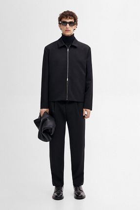 شلوار مشکی مردانه پشمی Massimo Dutti - کد 879061374