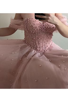 لباس عروس صورتی زنانه Merve - کد 879065238