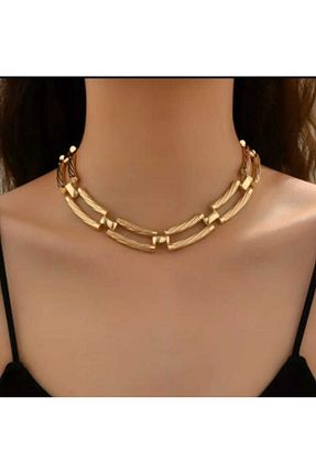 گردنبند جواهر زرد زنانه فلزی Bujiteri - کد 879063601