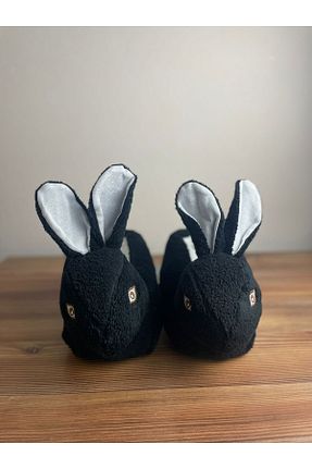 پاندوف مشکی زنانه مخملی PABUŞ STORE - کد 879068249