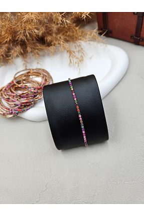 دستبند جواهر رنگی زنانه زیرکن Aura - کد 879078746