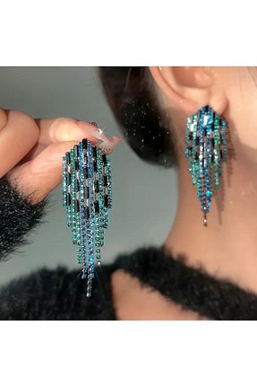 گوشواره جواهر رنگی زیرکن TAKİŞKO - کد 879092958