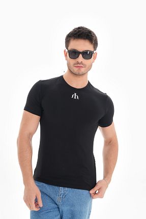 تیشرت اسپرت مشکی مردانه تنگ / اسلیم infernum - کد 857288090