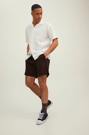 شلوارک و برمودا قهوه ای مردانه پلی استر Jack & Jones - کد 318912533