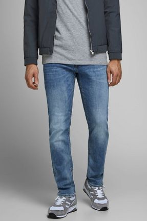 شلوار جین سرمه ای مردانه پاچه تنگ Jack & Jones - کد 48700075