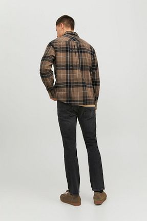 شلوار جین مشکی مردانه پاچه لوله تفنگی Jack & Jones - کد 746634548