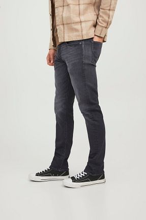 شلوار جین طوسی مردانه پاچه ساده Jack & Jones - کد 784818971