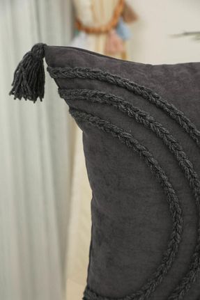 کوسن و روکش کوسن طوسی پلی استر Aisha