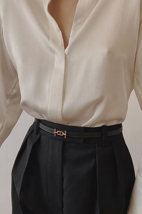 کمربند مشکی زنانه چرم مصنوعی H&E LUXURY DESIGN - کد 879017973
