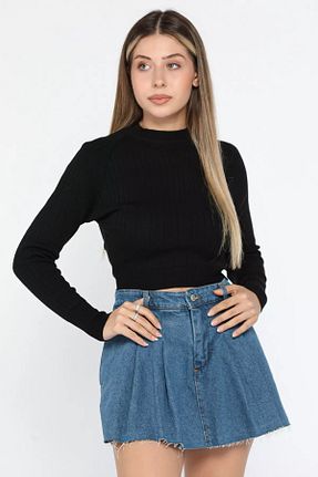 پلیور مشکی زنانه ساده GÜLSELİ - کد 861564471