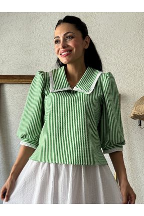 بلوز سبز زنانه رگولار KÜÇÜĞÜM BUTİK - کد 850390223