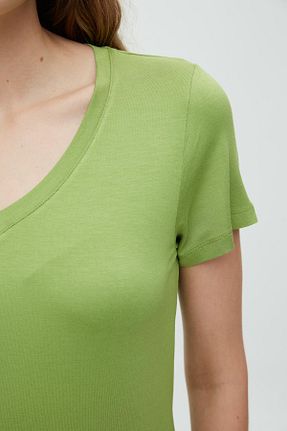 تیشرت سبز زنانه رگولار DAIDO - کد 879187155