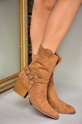 بوت / نیم بوت قهوه ای زنانه جیر Fox Shoes - کد 863922124