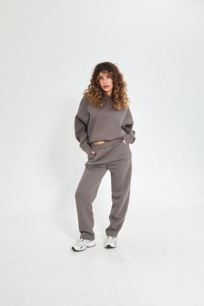 سوئیشرت طوسی زنانه چاپی The Champ Clothing - کد 879198526
