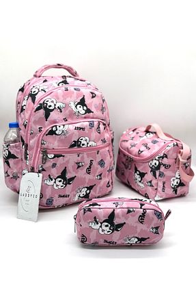 کیف مدرسه صورتی بچه گانه پارچه ای Bevitton - کد 746927456