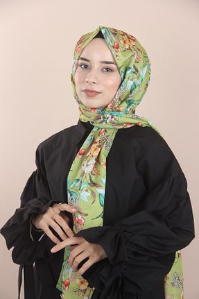 شال سبز زنانه پنبه پلی استر Sima - کد 759241472