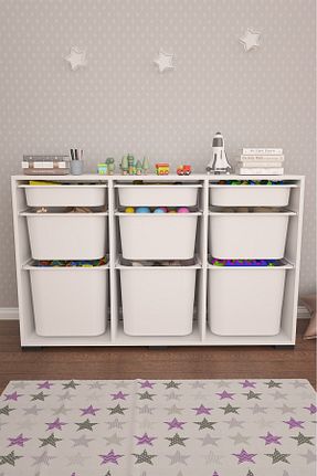 کمد اسباب بازی سفید Suntalam Pratico - کد 879222892