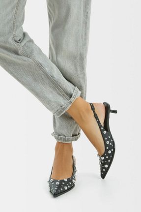 کفش پاشنه بلند کلاسیک مشکی زنانه Köpük Bershka - کد 879224528