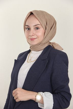روسری قهوه ای پنبه ای Emproyal - کد 854414480