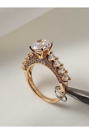 انگشتر استیل (فولاد) صورتی زنانه استیل ضد زنگ ZÜLİSCH - کد 866647144