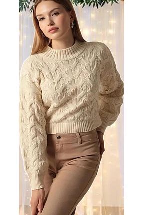 لباس بژ زنانه بافتنی GNY TEXTİLE - کد 877684155
