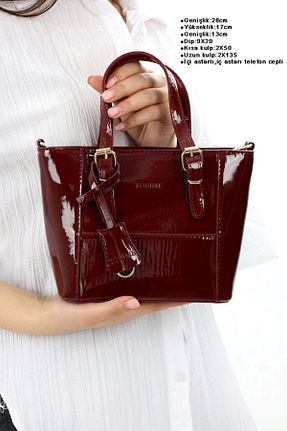 کیف دستی زرشکی زنانه سایز متوسط ÇANTA - کد 816613858