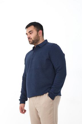 تیشرت سایز بزرگ آبی مردانه سایز بزرگ Maccali - کد 877255702