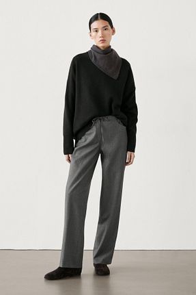 شلوار طوسی زنانه پلی استر Massimo Dutti - کد 879233784