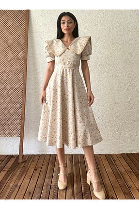 لباس بژ زنانه بافتنی KÜÇÜĞÜM BUTİK - کد 821898346