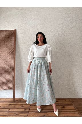 دامن سبز زنانه بافتنی KÜÇÜĞÜM BUTİK - کد 832830303