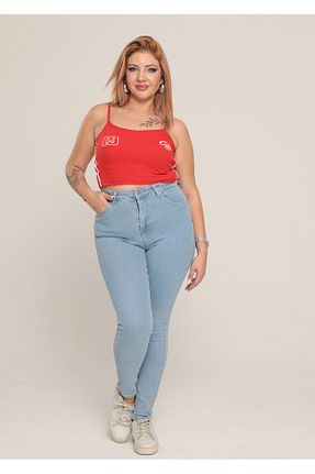 شلوار جین آبی زنانه پاچه تنگ XBELLA DENİM - کد 879243594