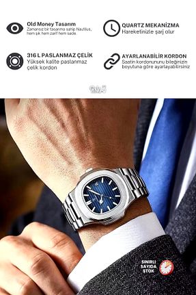 ساعت مچی آبی مردانه 40 میلی متر Poedegar - کد 873008656