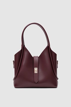 کیف پستچی زرشکی زنانه چرم مصنوعی Shule Bags - کد 879282242