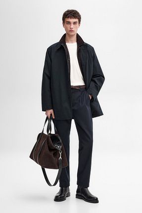 کاپشن سرمه ای مردانه رگولار Massimo Dutti - کد 879287116