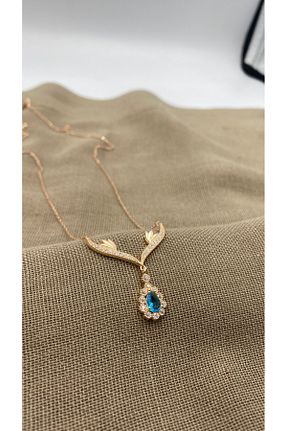 گردنبند نقره آبی زنانه 925 عیار SURA SILVER - کد 879287624